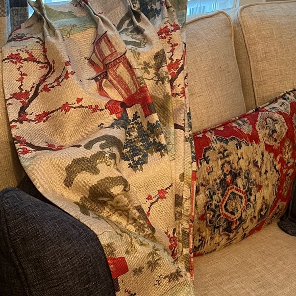 Band New Custom Made Linen Pinch Pleated Drapes~54 x 95. I have five panels. - Picture 1 of 9